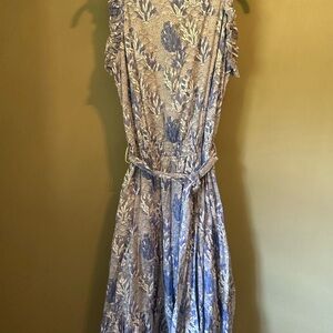 Roller Rabbit Blue Sleeveless Maxi Sundress